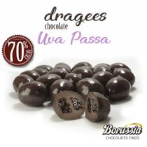 Confeito de Uva Passa com Chocolate 70% Cacau Borússia Chocolates