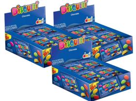 Confeito Disqueti Chocolate C/ 24u 432g - 3 Caixas