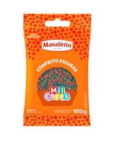 Confeito figura mini confete mil cores mavalerio 150g