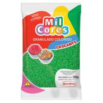 Confeito Granulado Colorido Verde 500g