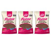 Confeito Miçanga Brigadeiro Kit 3 Pacotes Mix