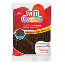 Confeito Miçanga Mil Cores Sabor Chocolate - 500 g - Mavalério