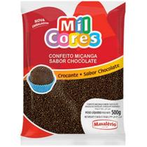 Confeito Miçanga Sabor Chocolate 500g - Mavalério