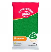 Confeito Miçanga - Verde - 500g - Mix