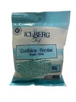Confeito Perolado Azul 80g Iceberg