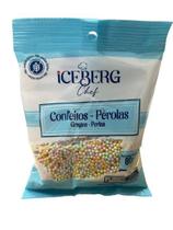Confeito Perolado Colorido 80g Iceberg