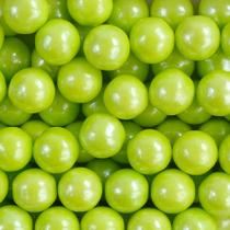 Confeito perolizado 10mm comestível verde para bolos 100g