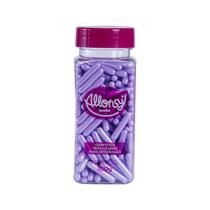 Confeito temático comestível decorativo roxo 20mm 100g