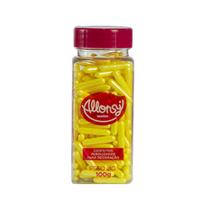 Confeito temático comestível para decorar amarelo 20mm 100g Confeito temático comestível para decorar amarelo 20mm 100g