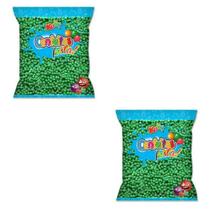 Confeito Tipo Miçanga Maçã Verde Docinhos Kit 2 un. de 500g