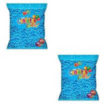 Confeitos para Brigadeiro Azul Sabor Tutti-Frutti Kit 1000g