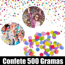 Confete carnaval papel colorido festa folia redondo 500gr loja do abençoado
