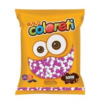 Confete De Chocolate Coloreti Rosa e Branco - Pacote 500g - Jazam