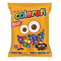 Confete de Chocolate Coloreti Sortido Grande 1Kg - Jazam
