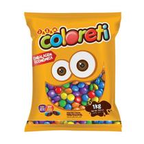 Confete de Chocolate Coloreti Sortido - Pacote 1KG - Jazam