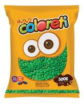 Confete De Chocolate Coloreti Verde - Pacote 500g