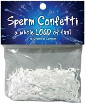 Confete Kheper Games 10cm Mylar Branco em Formato de Espermatozoide 15g Confete Kheper Games 10cm Mylar Branco em Formato de Espermatozoide 15g