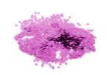 CONFETE METALIZADO HEXAGONAL - ROSA CLARO - Pacote com 15g.