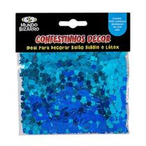 Confete Metalizado para Balão Quadrado Azul - 25g Confete Metalizado para Balão Quadrado Azul - 25g