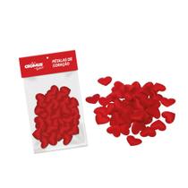 Confete Pétala Coração Romântica Vermelho 15G - Cromus