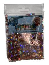 Confetes Holográfico Mini Picadinho Rose Gold 25G