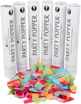 Confetti Cannons Clover Products, 12 biodegradáveis, pacote com 6