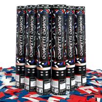 Confetti Cannons Confetti Sky 12", pacote com 6 cores patrióticas Confetti Cannons Confetti Sky 12", pacote com 6 cores patrióticas