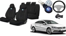 Conforto Premium: Capas para Bancos Passat 2012-2020 + Volante e Chaveiro Volkswagen