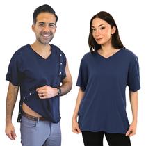 Confortos inspirados em camisetas pós-cirúrgicas com encaixe lateral