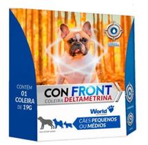 ConFront Coleira Deltametrina Cães Pequenos ou Médios World 19g