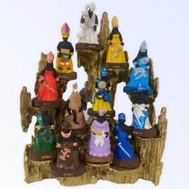 Conga 30 Cm Com 12 Orixás 10 Cm Avulsos em Resina Dourada