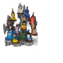 Conga Completo 30 Cm Com 12 Orixás 10 Cm Cinza Claro Resina