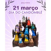 Congá Completo 30 Cm Com 12 Orixás Avulsos De 10 Cm Resina