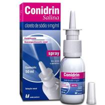 Conidrin Salina 9mg/mL, caixa com 1 frasco spray com 50mL de solução de uso nasal - União Química