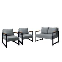 Conj. 02 Poltronas e 01 Namoradeira Estilo Industrial Ipanema