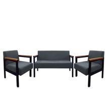 Conj. 03 PC 01 Namoradeira e 02 Poltronas Industrial Minas