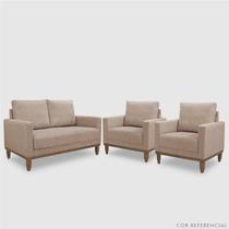 Conj. 03 Peças Poltrona e Living Namoradeira Sara