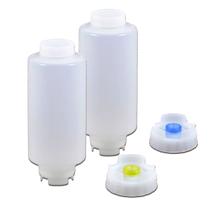 CONJ 1 Bisnaga 946 ml (32 Oz) Bico NSF Com Válvula AZUL Para Consistência Grossa + 1 Bisnaga 946 ml (32 Oz) Bico NSF Com Válvula AMARELA Para Consistê