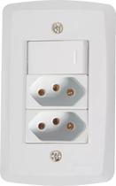 Conj 1 Interruptor 2 Tomadas 20a Lux2 Tramontina 57145086