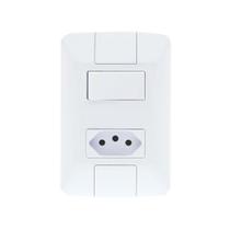 Conj. 1 Interruptor Simples 6A + 1 Tomada 2P+Tp 20A Aria Conj. 1 Interruptor Simples 6A + 1 Tomada 2P+Tp 20A Aria