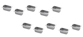 CONJ 10 CUBAS Gastronômicas Em INOX GN 1/9x65 mm 590 ml Sem TAMPA ZAHAV CONJ 10 CUBAS Gastronômicas Em INOX GN 1/9x65 mm 590 ml Sem TAMPA ZAHAV