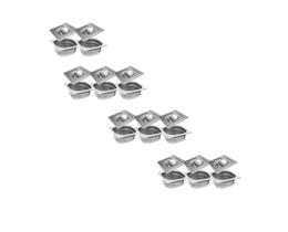 CONJ 11 CUBAS Gastronômicas Em INOX GN 1/6x100 mm 1,5 Litros + 11 TAMPAS 1/6 Em INOX Sem ABERTURA ZAHAV