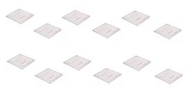 CONJ 12 TAMPAS 1/6 Em POLICARBONATO Sem ABERTURA Para Cuba Gastronômica 1/6 Em Policarbonato CAMBRO