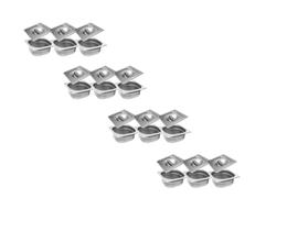 CONJ 15 CUBAS Gastronômicas Em INOX GN 1/6x65 mm 900/1000 ml + 15 TAMPAS 1/6 Em INOX Sem ABERTURA ZAHAV