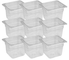 Conj 16 Cuba Gastronômica Policarbonato GN 1/6X100 mm 1,5L