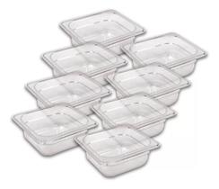 CONJ 18 CUBAS Gastronômicas Em POLICARBONATO GN 1/6x65 mm 1 Litro CAMBRO