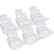 CONJ 18 CUBAS Gastronômicas POLICARBONATO 1/6X65 900 ml + 18 TAMPAS FLIP DOBRADIÇA SB + 18 COLHERES 21 cm SB