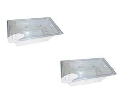 CONJ 2 CUBAS Gastronômicas Em POLICARBONATO 1/2x200 mm 12 Litros + 2 TAMPAS 1/2 Com ABERTURA Para Sous Vide ANOVA Entre Outros CAMBRO