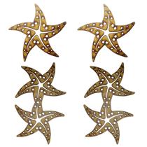 Conj 2 descanso de panela + 2 de travessa estrela do mar mdf Conj 2 descanso de panela + 2 de travessa estrela do mar mdf