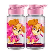 Conj 2 Garrafinhas De Agua Decorada 500ml Patrulha Canina
